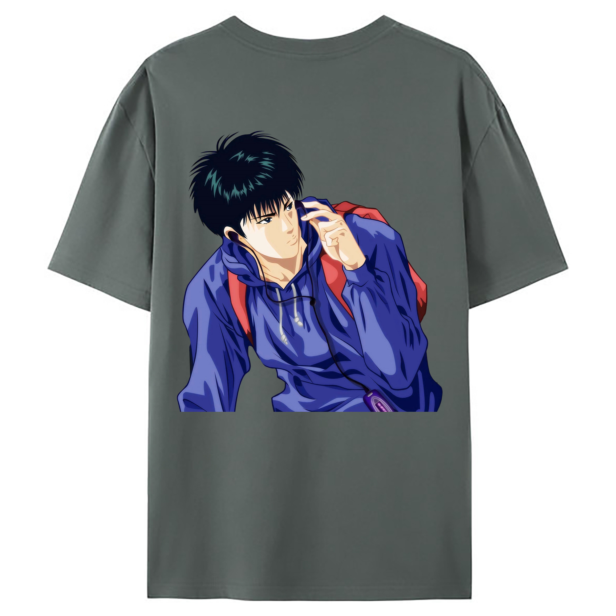 （画像用） SLAM DUNK／スラムダンク 綿100％ メンズ半袖Tシャツ（バックプリント） 通気性
